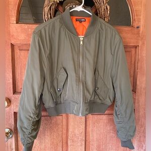 Fashion Nova Khaki Bomber Jacket